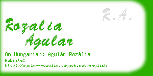 rozalia agular business card