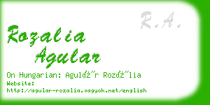 rozalia agular business card